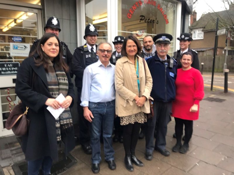 Walkabout with Noel Park Councillors, local police and community safety lead Cllr Mark Blake following the appalling fatality last week