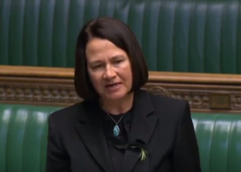 Catherine West MP raising an urgent question in Parliament about EU citizens