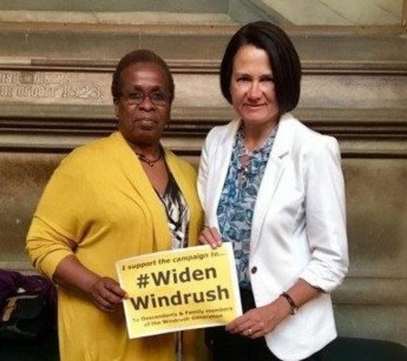 Meeting my constituent Dennah last year at the Widen Windrush lobby of Parliament