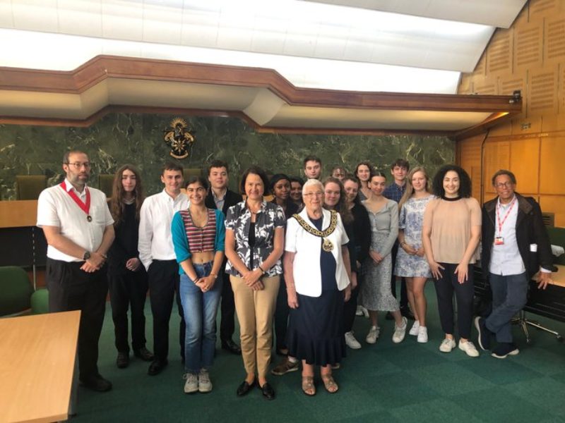 Catherine West MP, Haringey Mayor Cllr Sheila Peacock and participants in my 2019 Politics Summer School