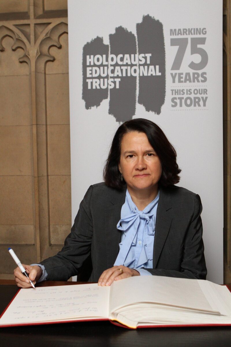 Catherine West MP signs the Book of Commitment