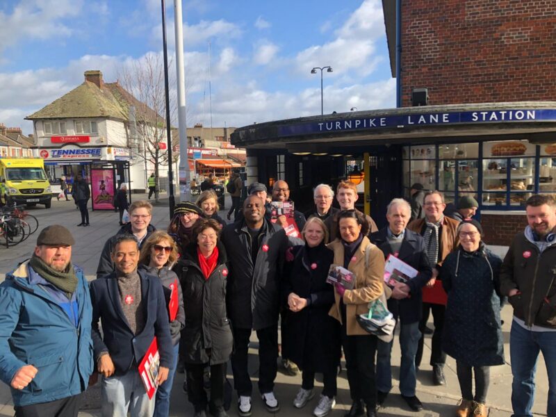 Great to be out with so many friends and members in support of Joanne McCartney