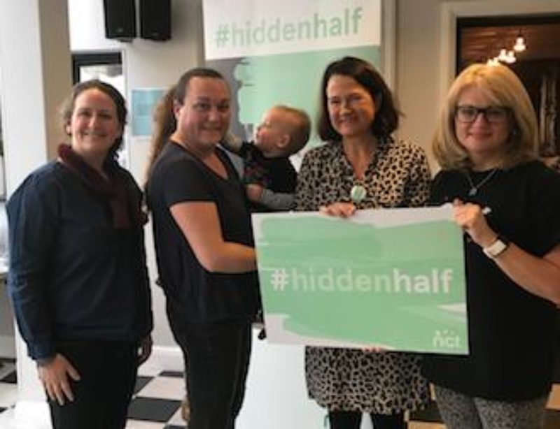 Catherine West MP meeting campaigners in Haringey in 2018 in support of the #HiddenHalf campaign
