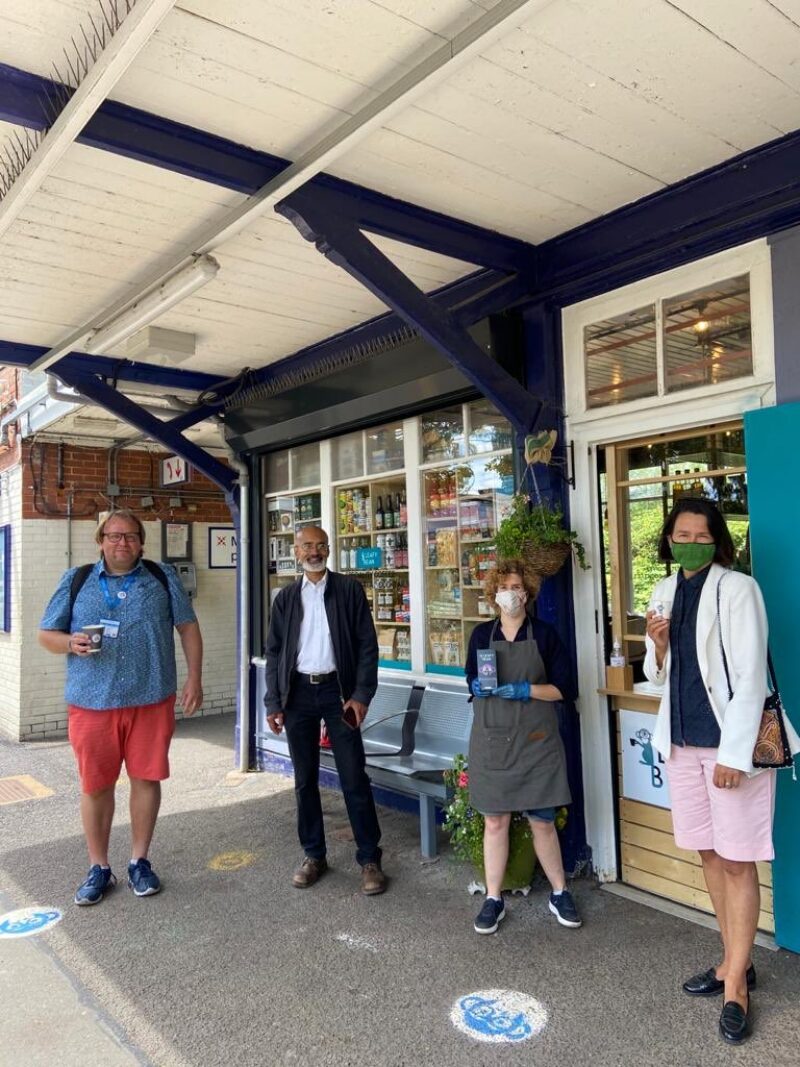 Supporting local business Leafy Bean Co on Bowes Park Station