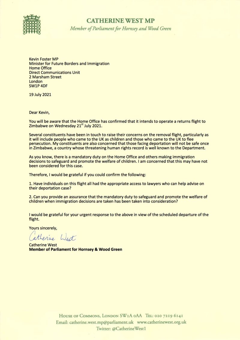 My Letter to the Minister