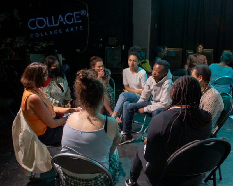 Visiting Collage Arts to chat to some of the young people taking part in Collage Voices.  Find out more about the important work they