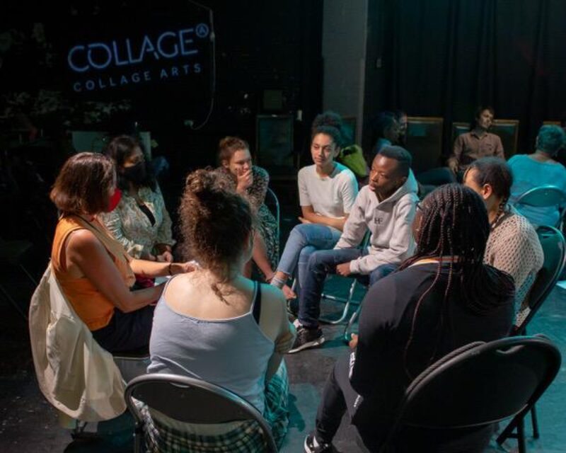 Visiting Collage Arts to chat to some of the young people taking part in Collage Voices.  Find out more about the important work they