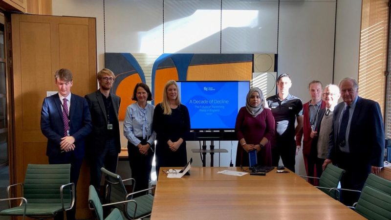 Catherine West MP chairs the recent APPG Swimming Meeting
