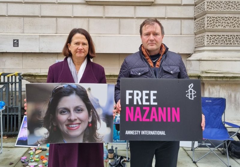 Outside the Foreign Office, I gave my full support to Richard Ratcliffe in his second hunger strike. The government must do everything it can to secure the release of Nazanin Zaghari Ratcliffe.