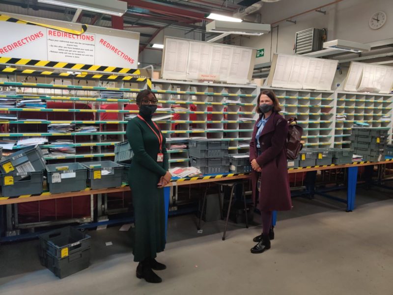 Visiting the N19 Royal Mail sorting office to discuss the serious postal problems locally