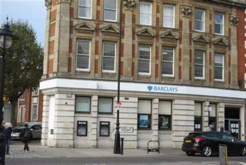 Barclays Bank is threatened with closure.  Photo credit: Google Maps