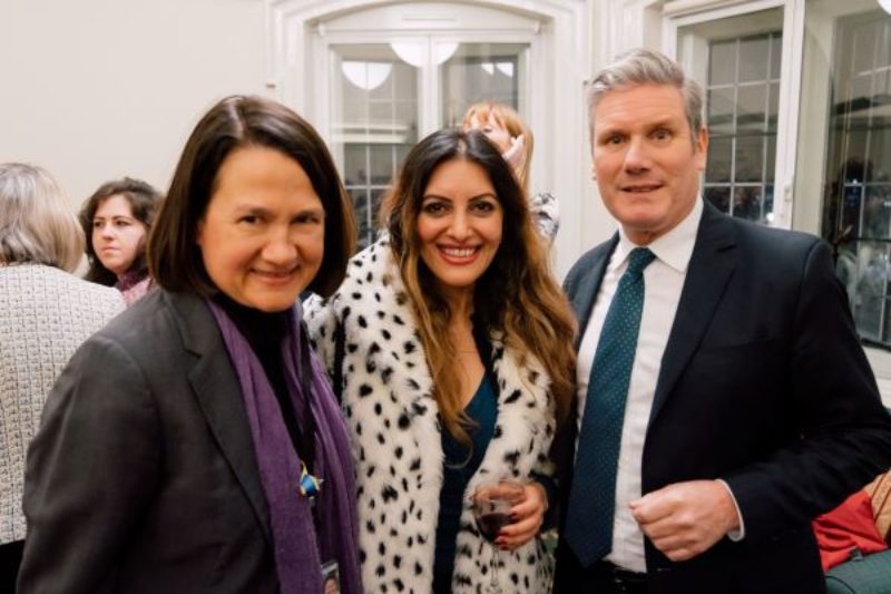 Catherine West MP, Shazia Saleem and Keir Starmer MP at Labour