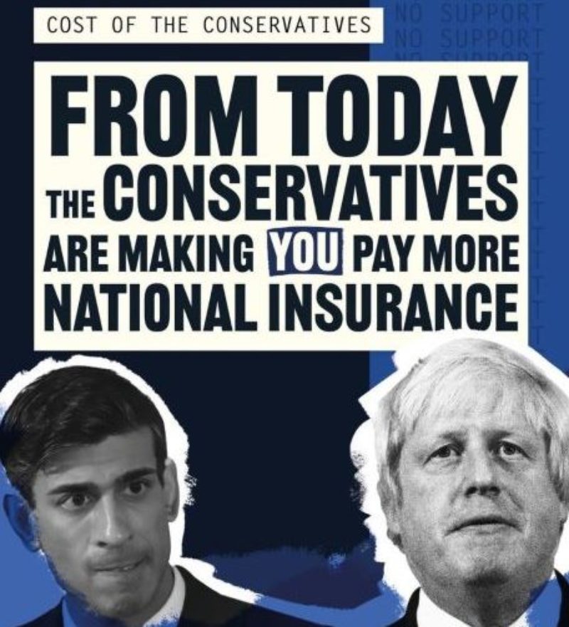 From today the Tories are making you pay more national insurance