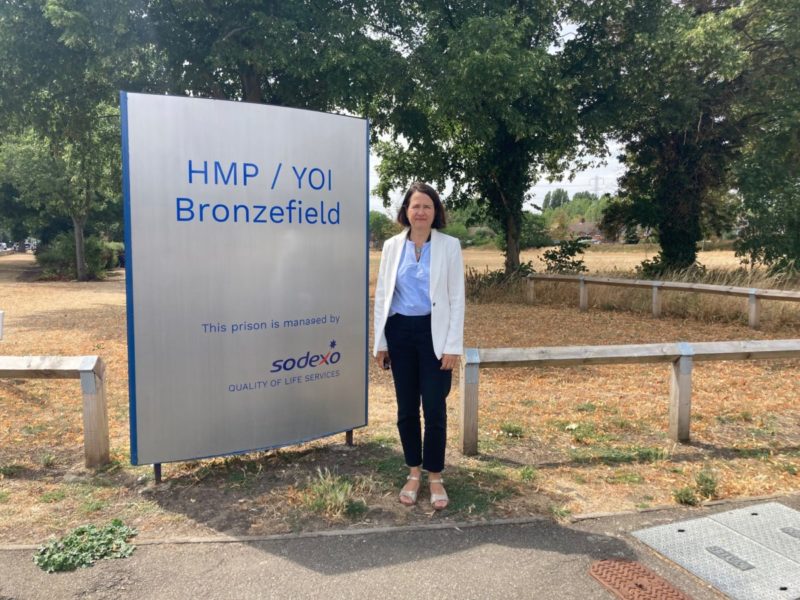 Catherine West MP visiting HMP YOI Bronzefield