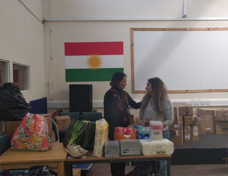 Visiting the Kurdish Advice Centre which has been a focal point for so many generous donations from local people.  They are very grateful but are now asking that people make financial donations through the Disasters Emergency Committee appeal rather than donate clothing/blankets due to the logistical difficulties of getting these items to the affected areas.  