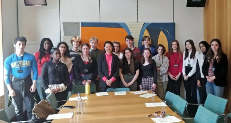 Attendees at my 2021 Politics Summer School receiving their certificates in Parliament