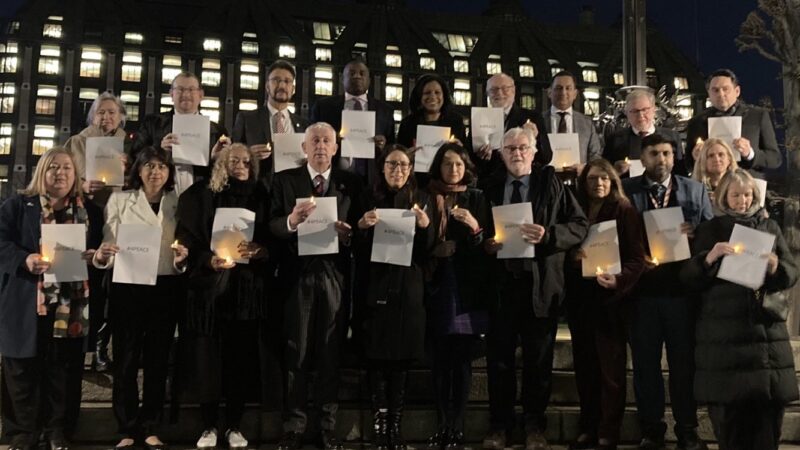A moving candlelit vigil as I joined Parliamentarians 4 Peace colleagues across the House to mark International Human Rights Day and the 75th anniversary of the Universal Declaration of Human Rights.