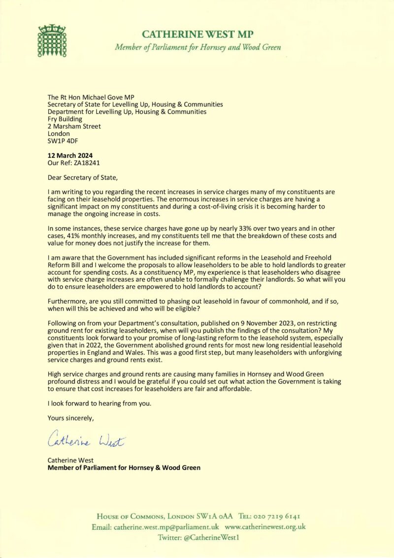 My letter to Rt Hon Michael Gove MP