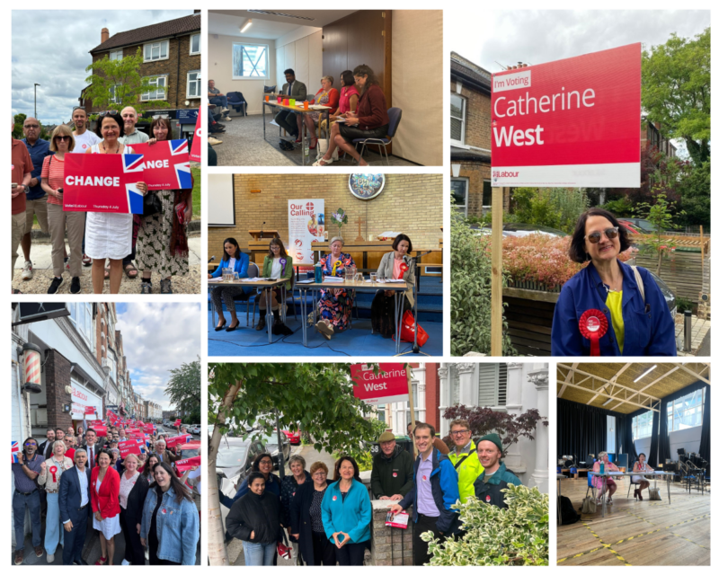 Campaigning and attending hustings in Hornsey & Friern Barnet