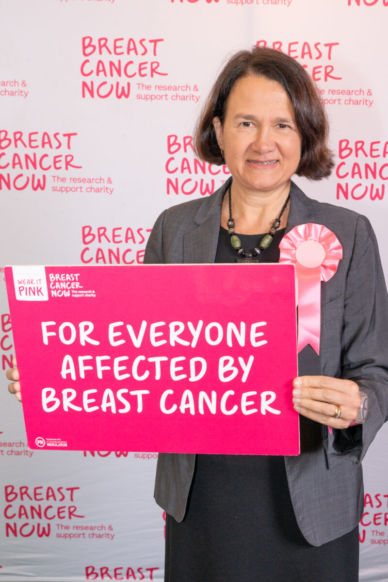 Catherine West MP attending Breast Cancer Now at their annual Wear it Pink event in Parliament